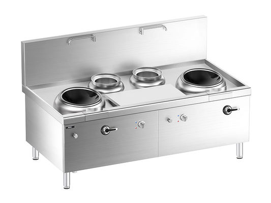 کیفیت  Floor Chinese Induction  Double-wok  and Double Bain Marie  Stove with Cabinet کارخانه